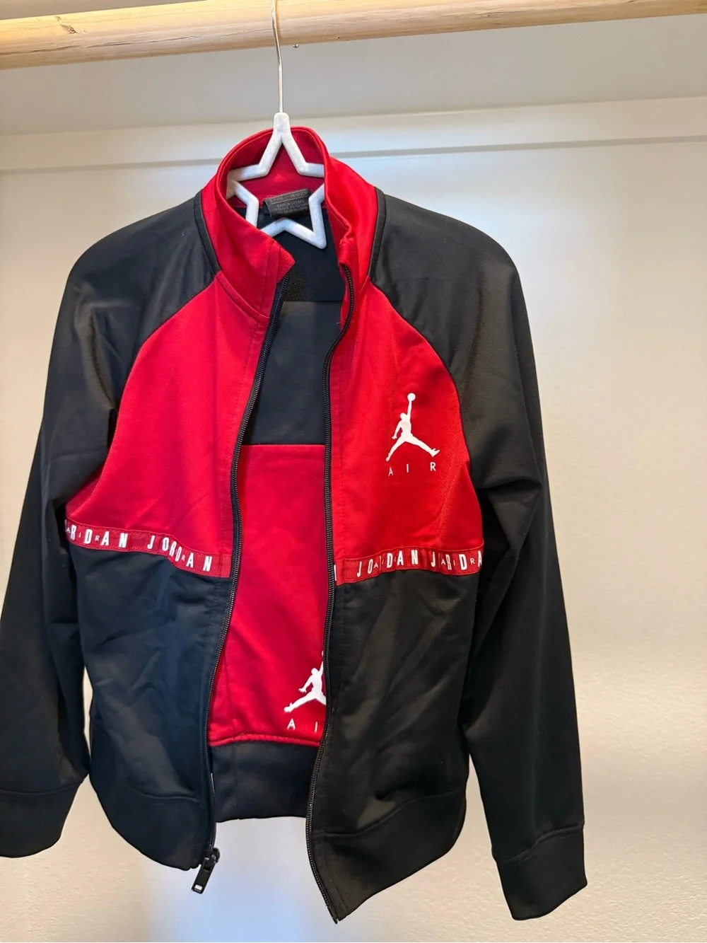 Jordan Kids Red and Black Athletic Zip Jacket